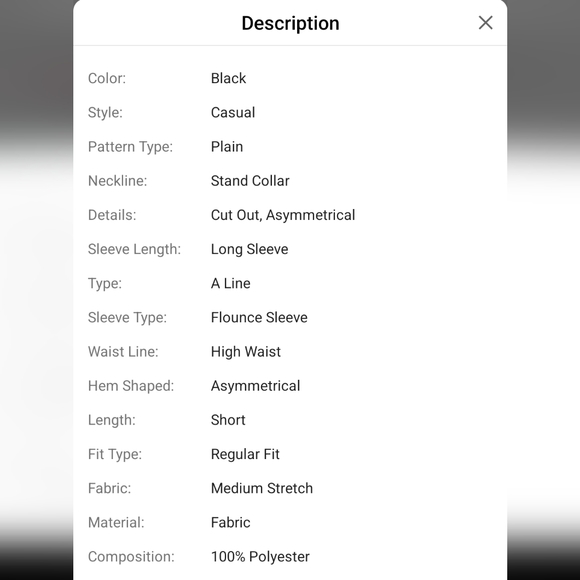 ROMWE Goth Solid Cut Out Asymmetrical Hem Dress - Picture 8 of 8